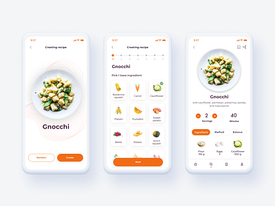 Food pairing app cooking creating dishes food food app foodie foodpairing instruction mobile mobile ui mobiletrends pairing recipes steps trending ui ui inspiration