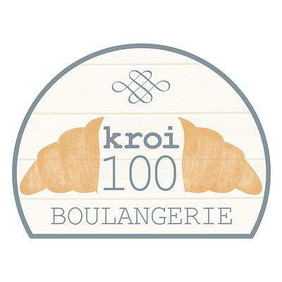 Kroi100 Boulangerie logo bakery boulangerie brand branding croissant design design graphique designer graphique designer portfolio font french french food graphic design graphic designer illustration logo logo boulangerie logo design treat typography