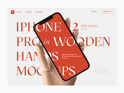 Wooden Hands iPhone 12 Pro Mockups 3d 3d mockups branding brutalizm hero iphone 12 iphone mockup landing minimalism mobile mockup figma mockup psd mockup sketch mockups typo ui wooden