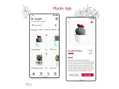 Plants app Design design mobileapp uidesign plants app ui uidesign ux uxdesign
