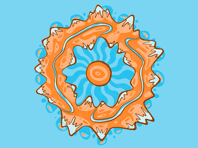 Double Mountain Doodle illustration