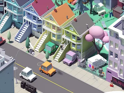 isometric electric scouters 2d 3d animation 3d animationmotiondesign c4d character 3d character animation character design cinrma4d game isometric lowpoly modeling 3d octane scouter vray