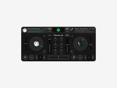 Spotify DJ app appdesign design dj djing djmixer iphone iphonedj iphonemixer minimal mix mobilemixer music paulconrad pioneer simple spotify spotifydj ui ux