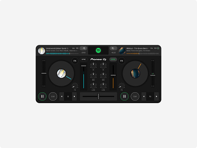 Spotify DJ app appdesign design dj djing djmixer iphone iphonedj iphonemixer minimal mix mobilemixer music paulconrad pioneer simple spotify spotifydj ui ux