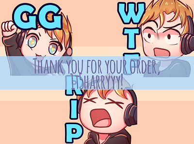 emote order design digital graphic design illustration