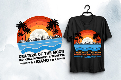 Craters of the Moon T-Shirt Design typography t shirt