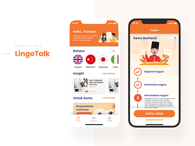 LingoTalk Application - UI UX Design binar academy ui user experience user interface ux