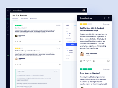 Smart.Reviews - Responsive web app bazen agency brand brand design brand identity brand layout branding branding design design design agency graphic design illustration responsive web app reviews ui uidesigner uiux uiuxdesign userinterface web app webapp