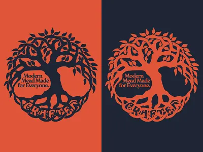 Crafted Yggdrasil One Color apparel branding design flat icon illustration logo mead mythology norse outdoors ui vector viking