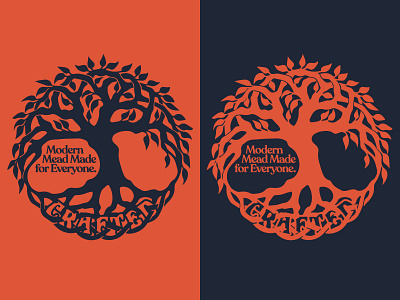 Crafted Yggdrasil One Color apparel branding design flat icon illustration logo mead mythology norse outdoors ui vector viking