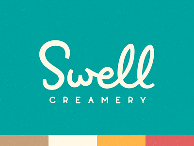 Swell Creamery adobe fresco brand designer branding creamery custom lettering custom type hand drawn hawaii hospitality ice cream lettering logo logo designer parlor restaurant logo s logo sketch surf swell weekly logo challenge