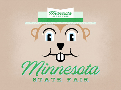 Minnesota State Fair branding design flat design gopher illustration logo minnesota minnesota state fair mn state fair typography