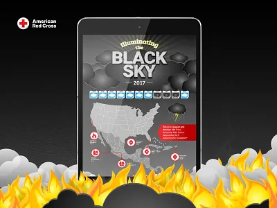 Black Sky Infographic brand branding design disaster graphic design identity illustration infographic