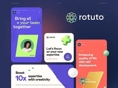 Rotuto Branding banner brand guidelines brand identity brand sign branding business dribbble dribble halo halo lab identity logo logo design logotype marketing packaging smm social media design startup tuts
