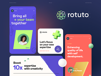 Rotuto Branding banner brand guidelines brand identity brand sign branding business dribbble dribble halo halo lab identity logo logo design logotype marketing packaging smm social media design startup tuts