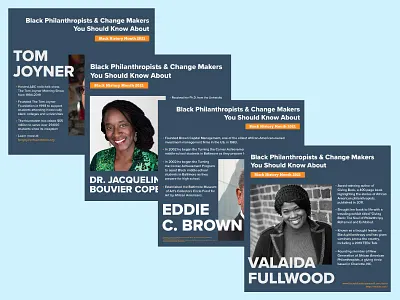 Black Philanthropist Social Series black history month change maker graphic design layout design philanthropist series social media