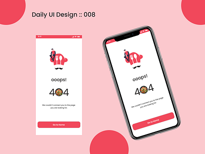Daily UI #008 :: 404 Page 404 page branding dailyui error page food delivery app illustration logo ui