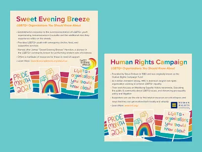 Social Post Series graphic design lgbtq pride social media