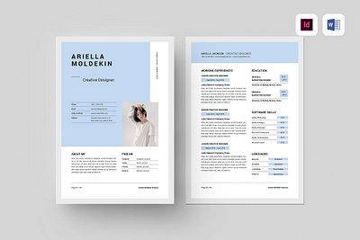 Resume 3d clean cover letter cv design cv template design graphic design illustration job logo motion graphics resume resume design resume template work