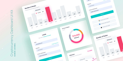 Cryptocurrency Dashboard UI Kit branding concept crypto currency dashboard design ui ux