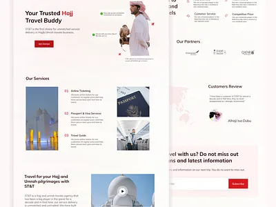 Hajj Travels Agency Landing Page landing page ui design ui page web design web page