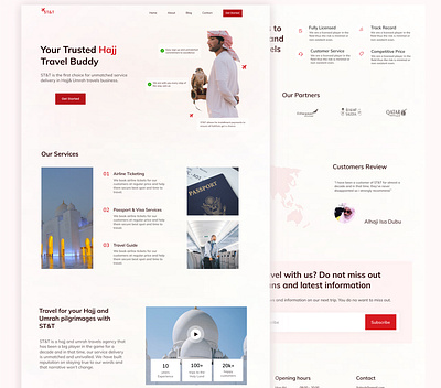 Hajj Travels Agency Landing Page landing page ui design ui page web design web page