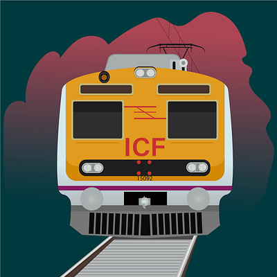 Indian local ICF Suburban train atanu emu icf indian local locomotive memo passenger rail sanyal suburban train ways