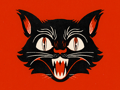 Spoooky Cat black cat cat drawing halloween illustration procreate spooky