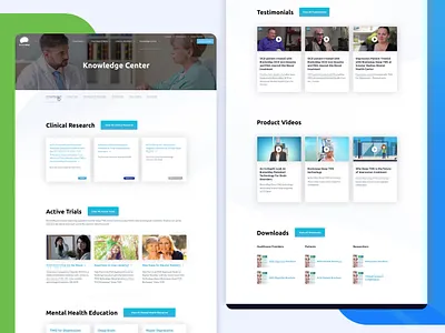 BrainsWay - Knowledge Center branding clean design flat graphic design icon identity illustration logo ui website design website redesign