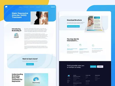 BrainsWay - Treatment (MDD) branding clean design flat graphic design icon identity illustration logo ui website design website redesign