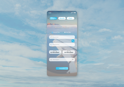 Flight Search - Daily UI 068 app app design booking branding daily ui daily ui challenge design flight flight search graphic design illustration travel ui ui design