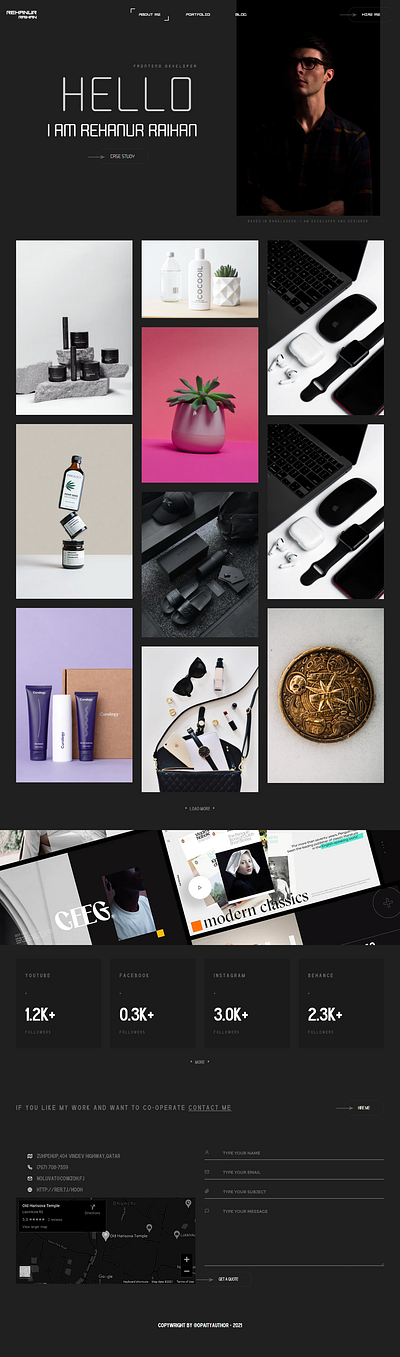 Portfolio Website animation css design html opacitycss ui ux webdsign