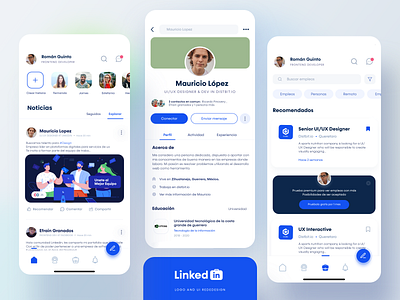 Linkedin App Concept adobexd concept design design design app findjobs job jobs linkedin ui uidesign uxdesign