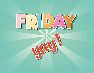 Happy Friday card branding design graphic design illustration typography vector