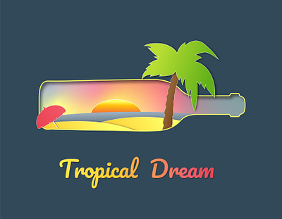Dream a little tropical dream branding design graphic design illustration typography ui ux vector
