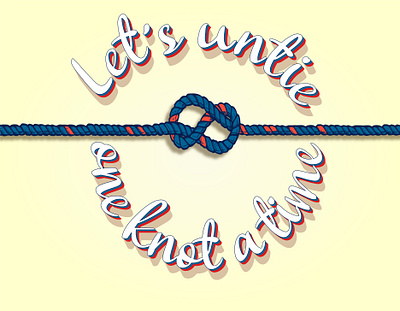 Step by step, knot by knot branding design graphic design illustration typography vector