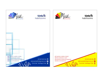 Hoja Membrete Avila Soluciones illustration logo publicidad