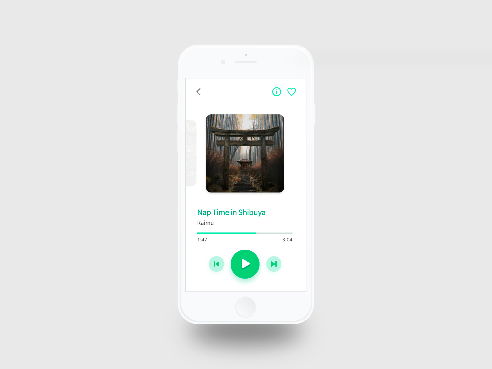 Example of Music player app