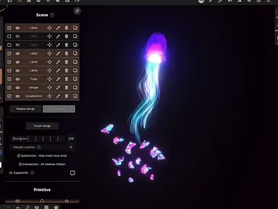 Time-lapse of Top Hat Jelly 3d jellyfish jellysquad pink purple timelapse