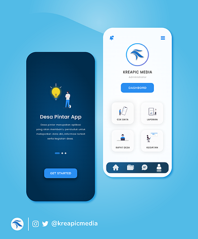 Desa Pintar App UI app branding design ui vector