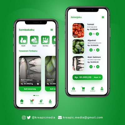 SembakuKu App UI app branding design graphic design ui ux vector