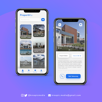 Propertiku App UI branding graphic design logo ui