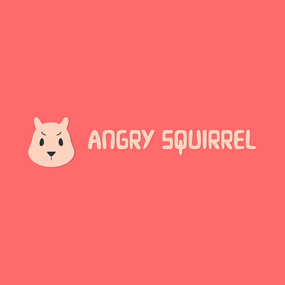 Angry Squirrel Logo animal branding clean design emotional flat graphic design logo minimalist