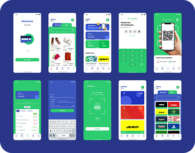 eWallet App screens app design ui ux