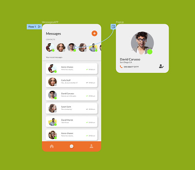 Messaging App Design UI app branding design graphic design ui ux