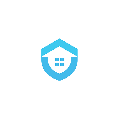 Home Security branding home logo modern security shield simple smarthome