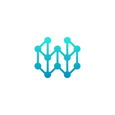 W for tech logo branding design lettermark logo modern simple tech w