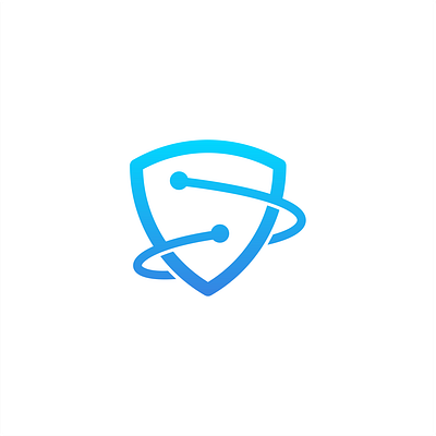 S for Security branding lettermark logo modern security shield simple tech