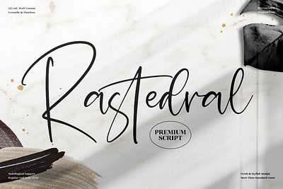 Rastedral - Beautiful Handwritten Font app branding design icon illustration logo typography ui ux vector