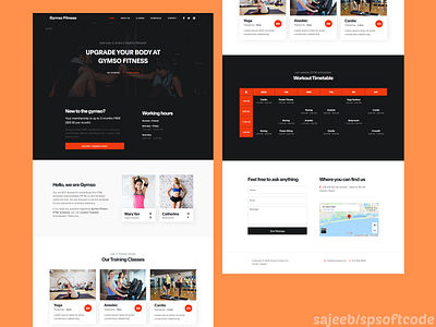 Gym Web Landing Page using HTML, CSS, js, jq, bootstrap css design html javascript jquery landing page webdesign website